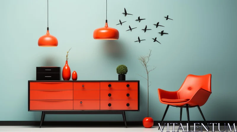 Modern Living Room Interior Design AI Image