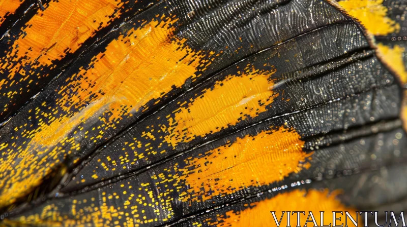 Close-up Photograph of a Mesmerizing Butterfly Wing AI Image