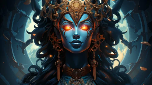 Divine Hindu Goddess Painting
