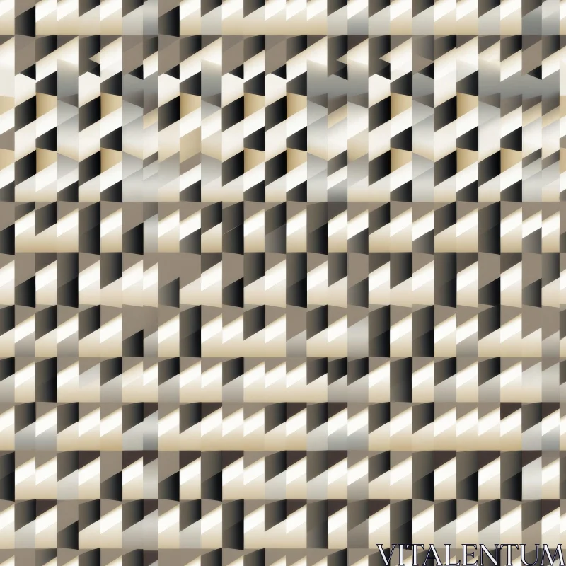 Intriguing Geometric Pattern with Optical Illusion AI Image