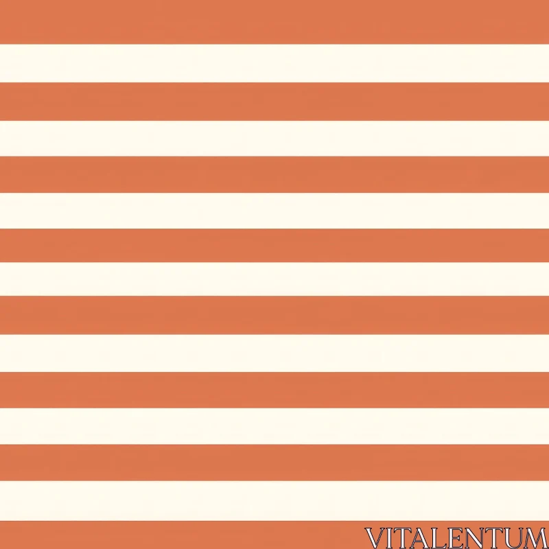 Symmetrical Orange and White Horizontal Stripes Pattern AI Image