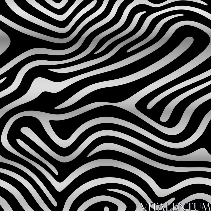 Zebra Pattern Background - Seamless Black and White Stripes AI Image