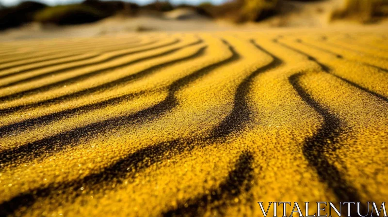 Captivating Sand Dunes: A Close-Up Photographic Exploration AI Image