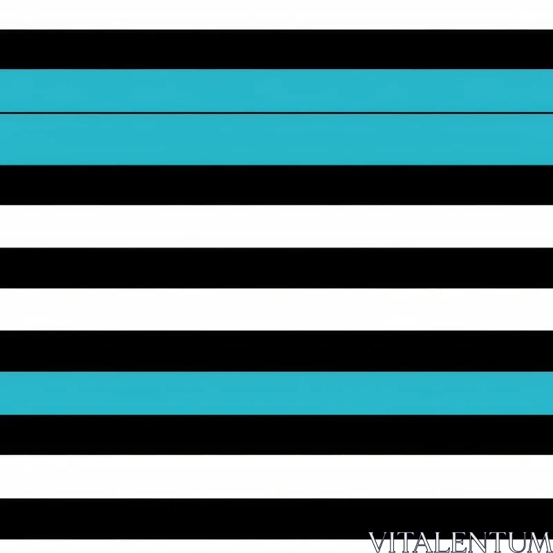 AI ART Chic Striped Pattern with Turquoise Accents