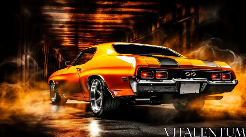 Chevrolet Chevelle SS - Muscle Car Digital Painting AI Image