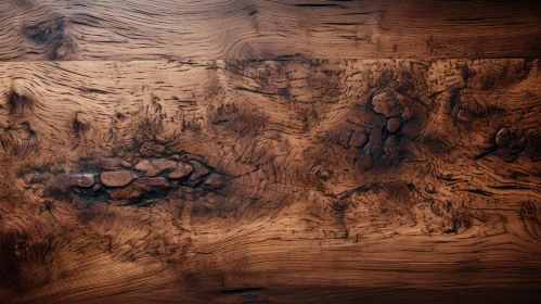 Dark Brown Wooden Surface Close-Up