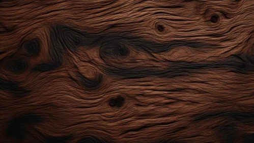 Dark Brown Wooden Surface Texture Close-up
