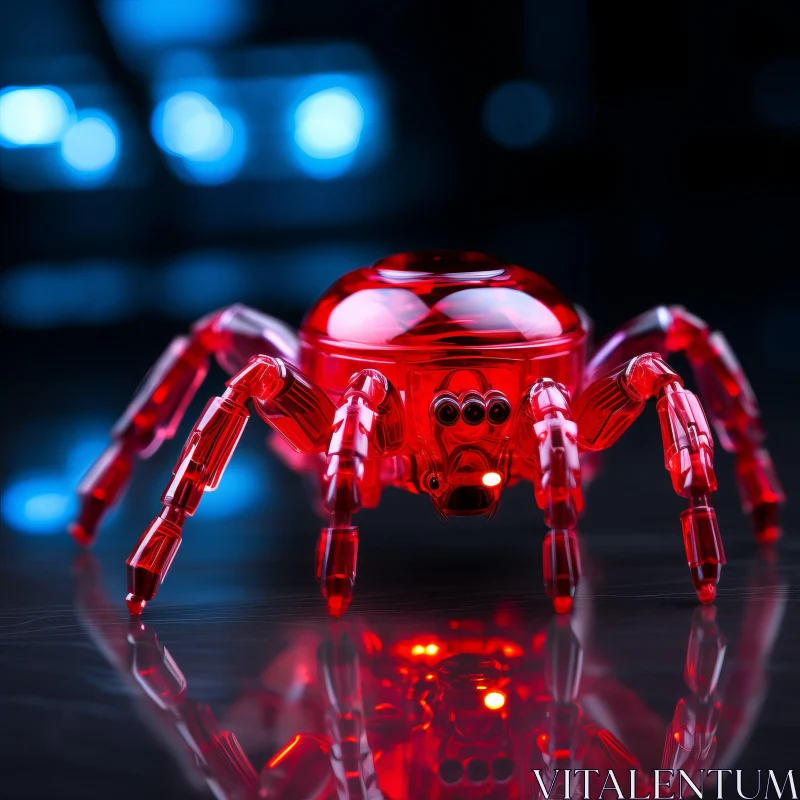 Futuristic Spider Toy: A Technological Art Piece AI Image