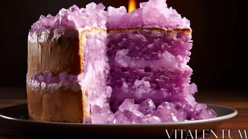AI ART Purple Crystal Cake Photography