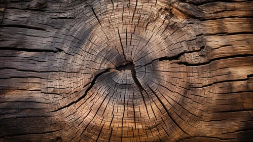 Aged Tree Stump Textures - Close-up View