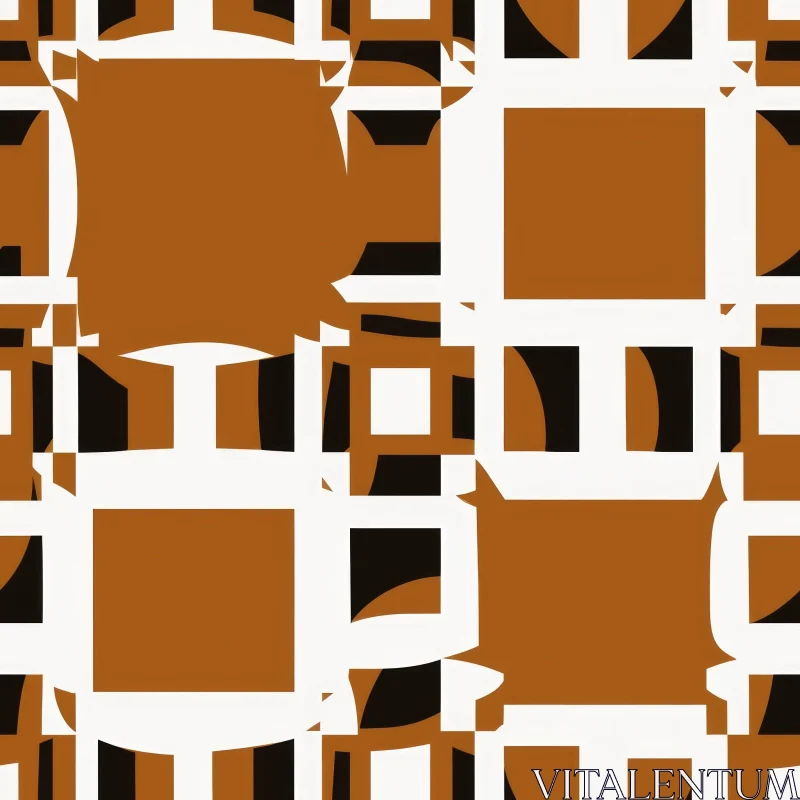 Brown Geometric Pattern - Seamless Design AI Image