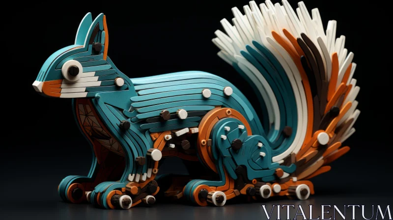 Futuristic Robotic Squirrel Artwork in Caninecore Style AI Image