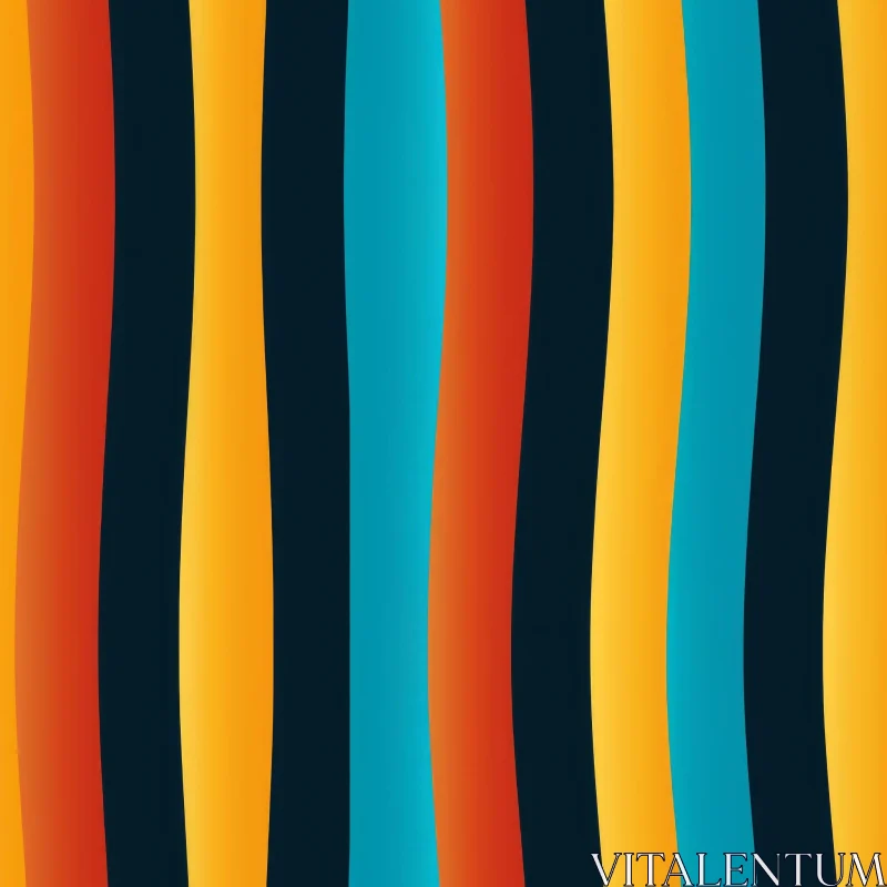 AI ART Retro 70s Vertical Stripes Background