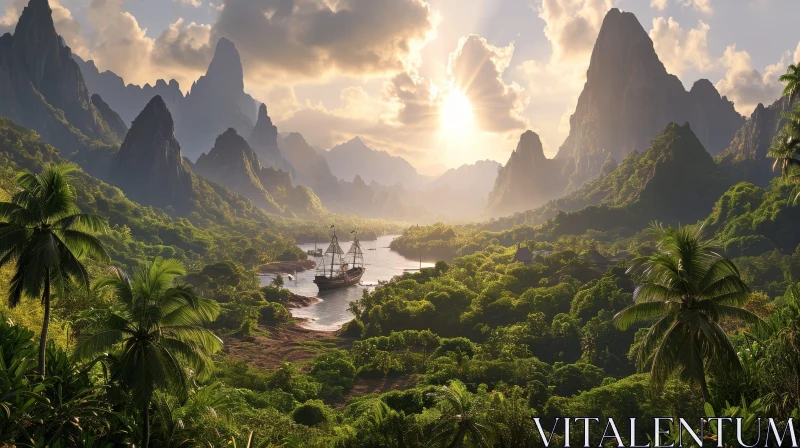 Serene Tropical Island Landscape