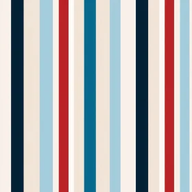 Classic Vertical Stripes Pattern in Red, White, Blue, Navy