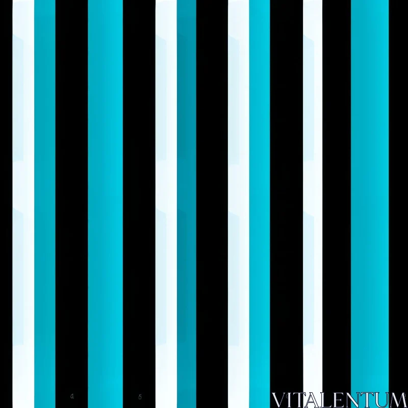 AI ART Contemporary Blue, White, and Black Vertical Stripes Pattern