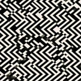 Modern Geometric Black and White Pattern