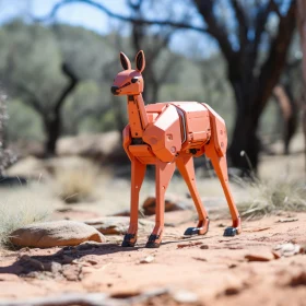 Paperclip Art: A Fusion of Australian Landscapes and Futuristic Robots