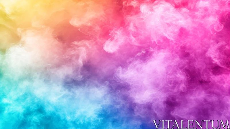 Colorful Smoke Cloud - Abstract Art AI Image