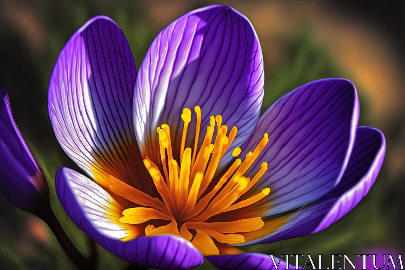 Captivating Purple Flower on Dark Background | Hyper-Detailed Rendering AI Image