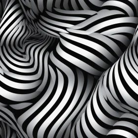 Modern Black and White Striped Geometric Pattern