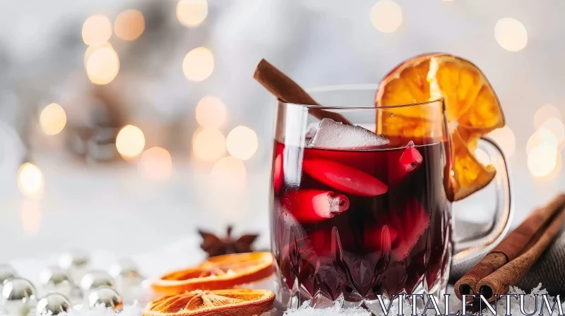 Mulled Wine - Festive Winter Drink AI Image