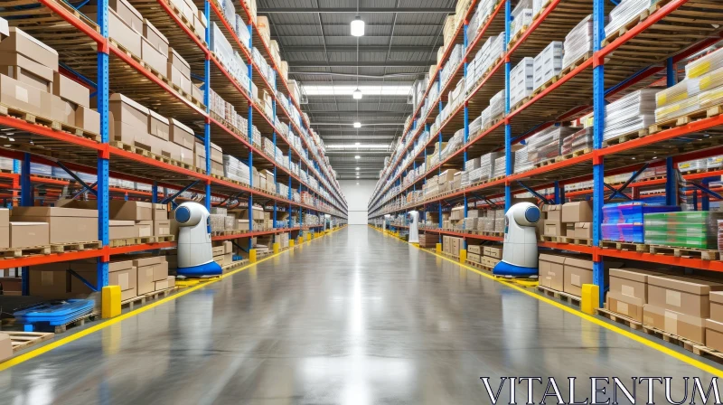 The Enchanting World of an Automated Warehouse AI Image