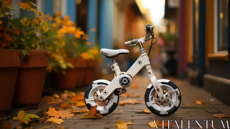 Children's Balance Bike on Urban Street AI Image