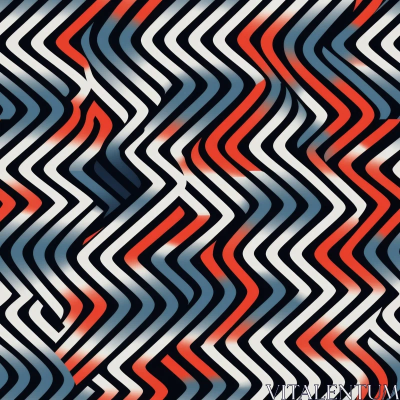 Colorful Abstract Wavy Lines Pattern AI Image