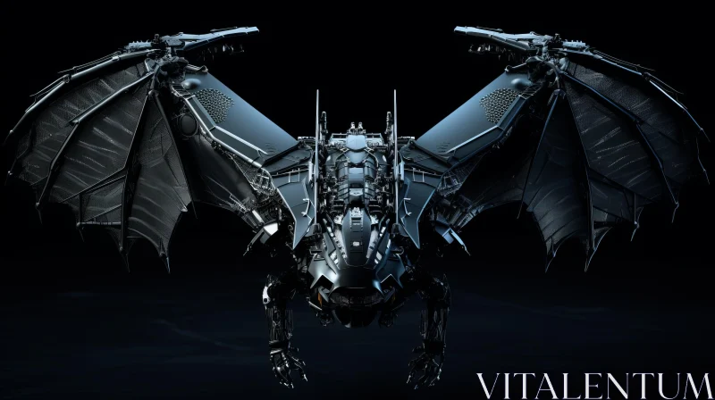 Futuristic Robot Dragon - A Sci-Fi Noir Masterpiece AI Image