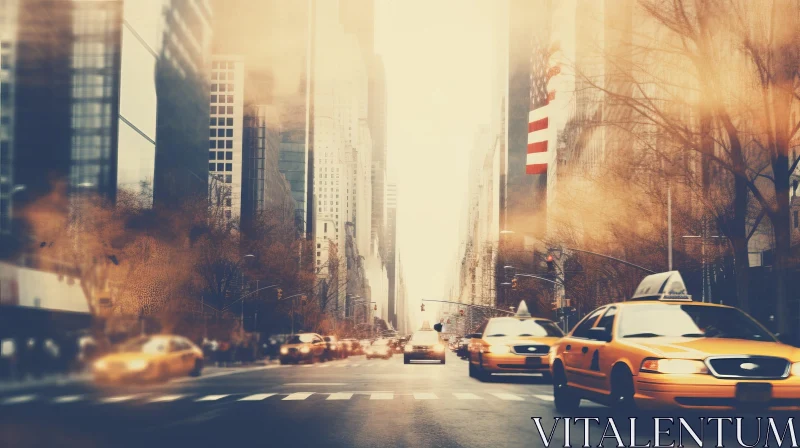 Urban Street Scene in New York City AI Image