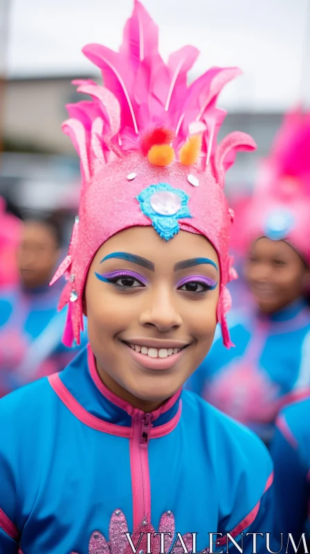 Vibrant Carnivalcore Fashion - A Colorful Feast for the Eyes AI Image