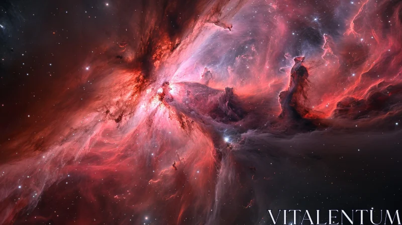 Orion Nebula: A Captivating View of Space AI Image