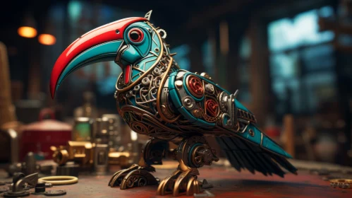 Steampunk Toucan: A Fusion of Art and Technology