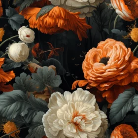 Dark Floral Pattern for Home Decor