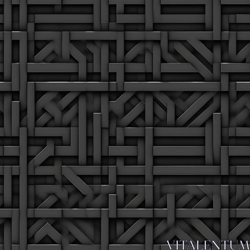Modern Black Geometric Pattern for Design Projects AI Image