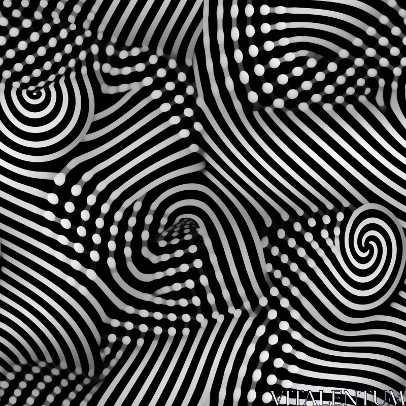 Fluid Monochrome Abstract Background AI Image