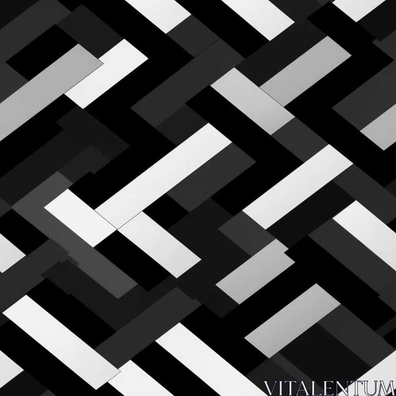 Monochrome Geometric Pattern for Websites and Prints AI Image