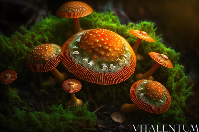 Radiant Mushroom Photography: Captivating and Enchanting Contest Winner AI Image