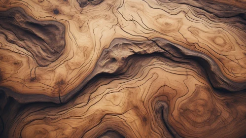 Detailed Close-up of Rich Brown Wooden Surface