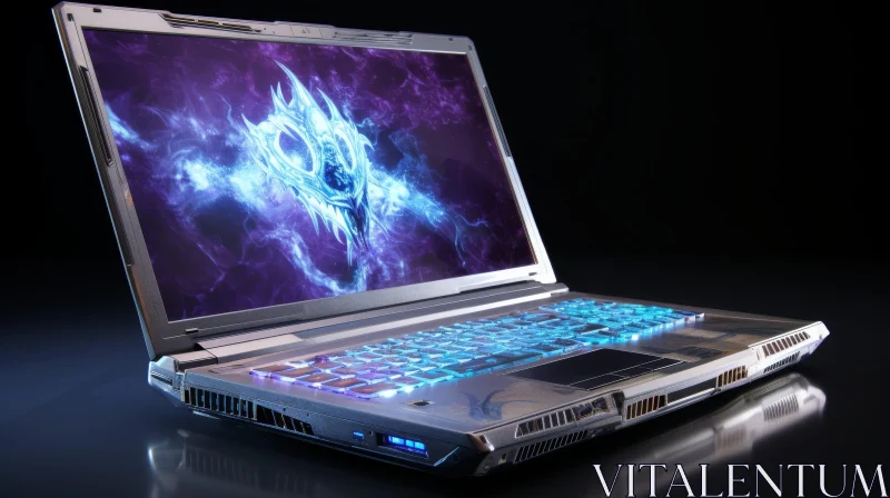 AI ART Dragon Laptop Render - Stunning Technology Artwork