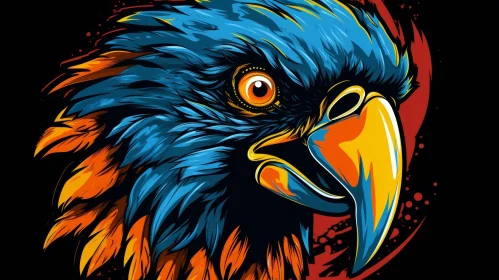 Eagle Head Vector Illustration - Cartoon Style Logo Design
