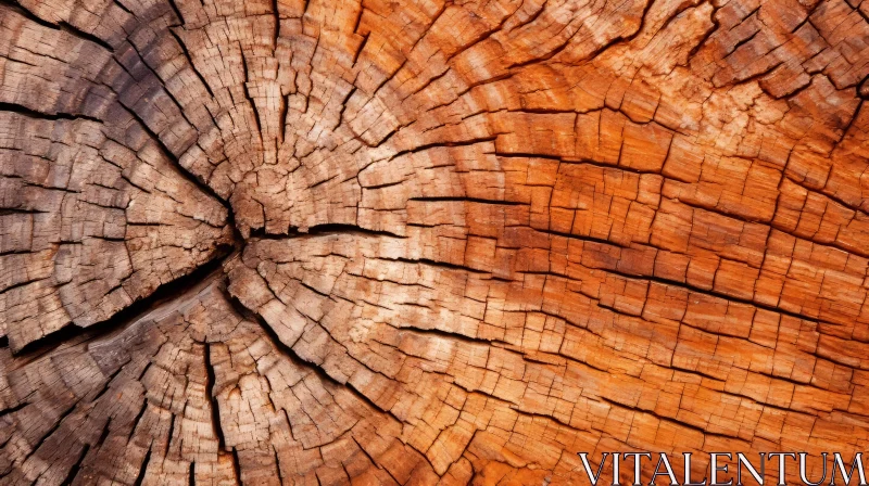 Intricate Tree Trunk Cross-Section for Design Projects AI Image