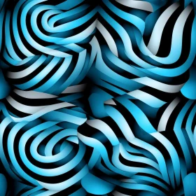 Blue and White Stripes Seamless Pattern on Black Background