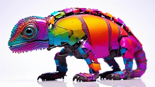 Colorful Metallic Lizard - A Masterpiece of Modular Construction
