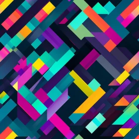 Colorful Retro Geometric Pattern for Backgrounds and Designs
