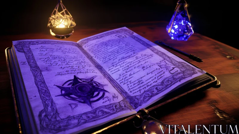Enchanting Wizard's Desk | Magical 3D Rendering AI Image