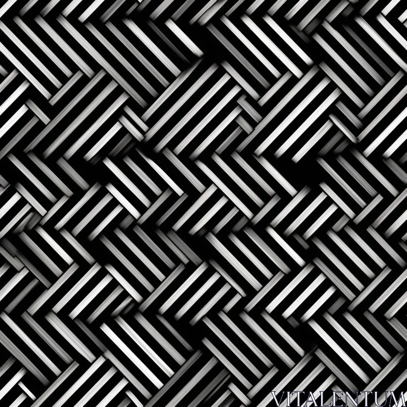 AI ART Geometric Black and White Seamless Pattern