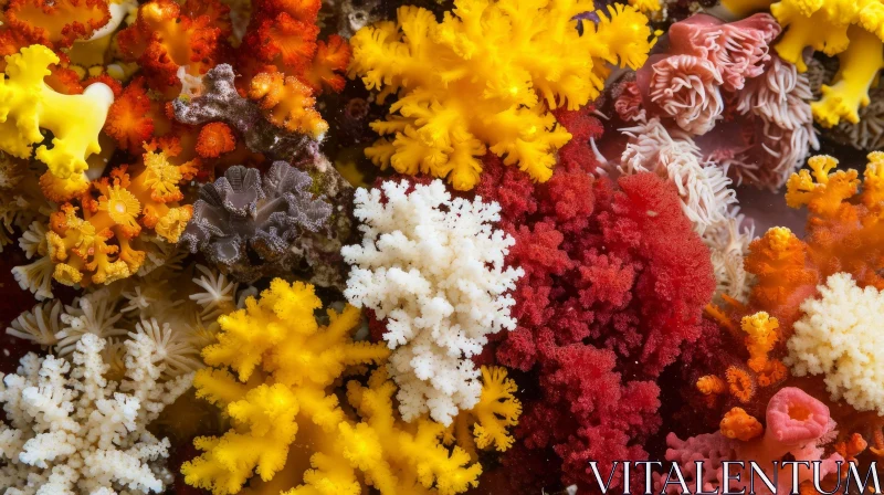 Vibrant Coral Reef Close-Up | Underwater Marine Life AI Image
