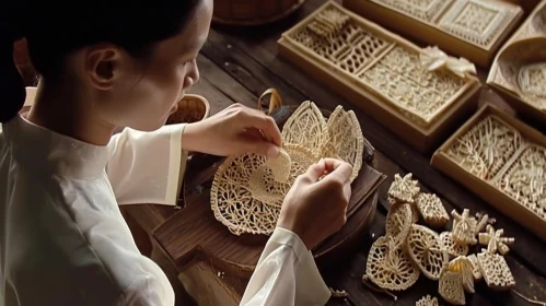Exquisite Traditional Vietnamese Leaf Cutouts: Artistry in Motion